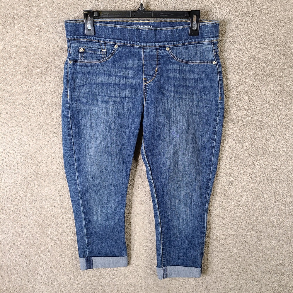 Levis Jeans Womens 8‎ Blue Modern Pull On Crop Denizen Cuffed Denim Stretch
